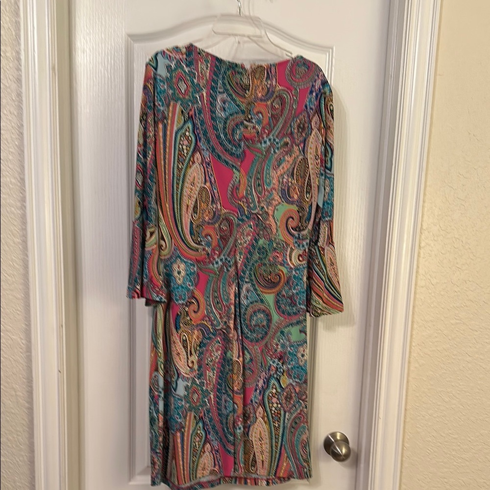 Paisley Print Women's Dress - Picture 8 of 10
